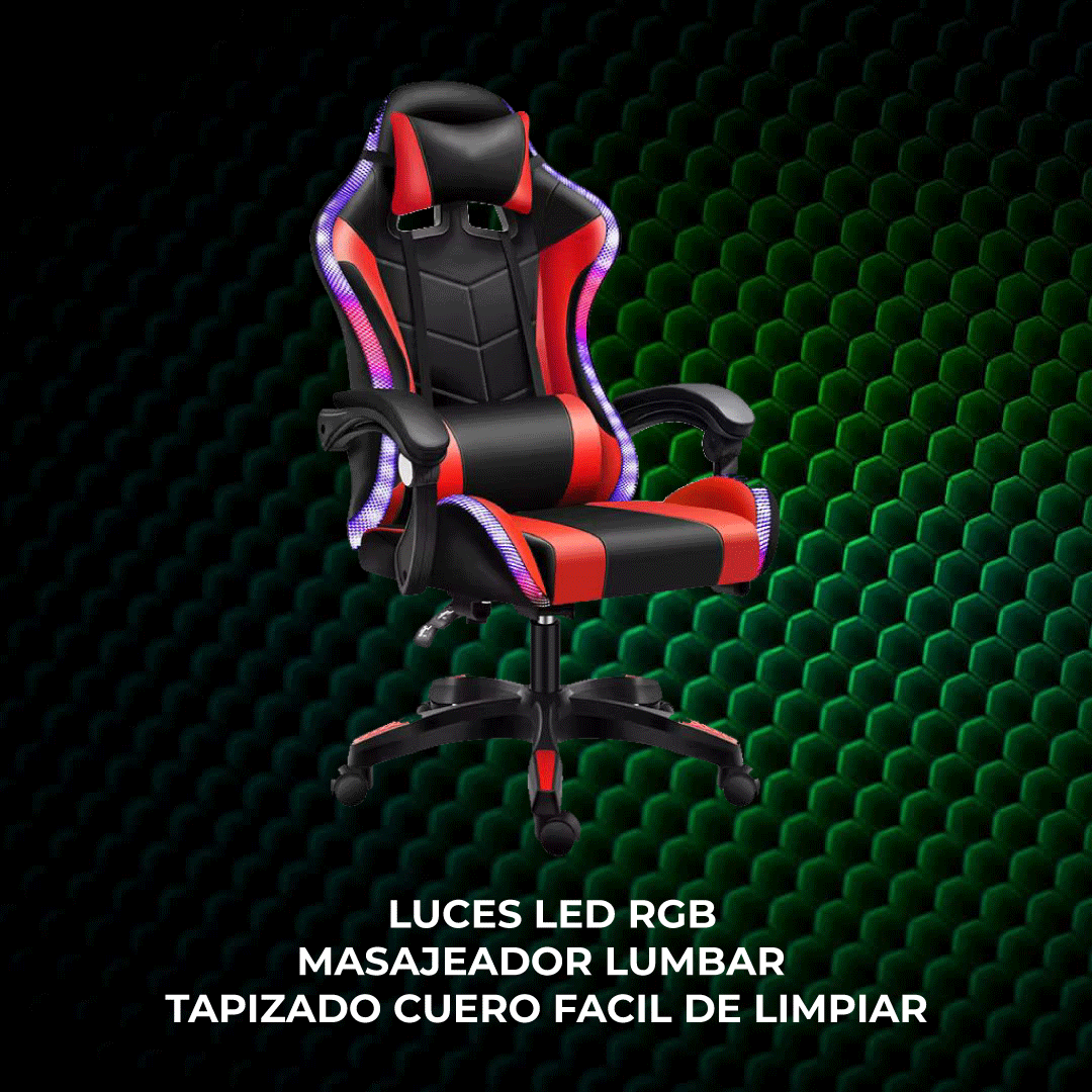 Silla Gamer RGB Roja