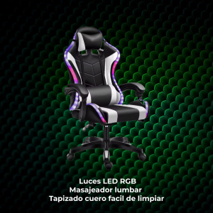 Silla Gamer Blanca RGB