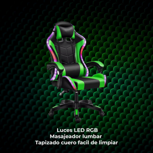 Silla Gamer Verde RGB