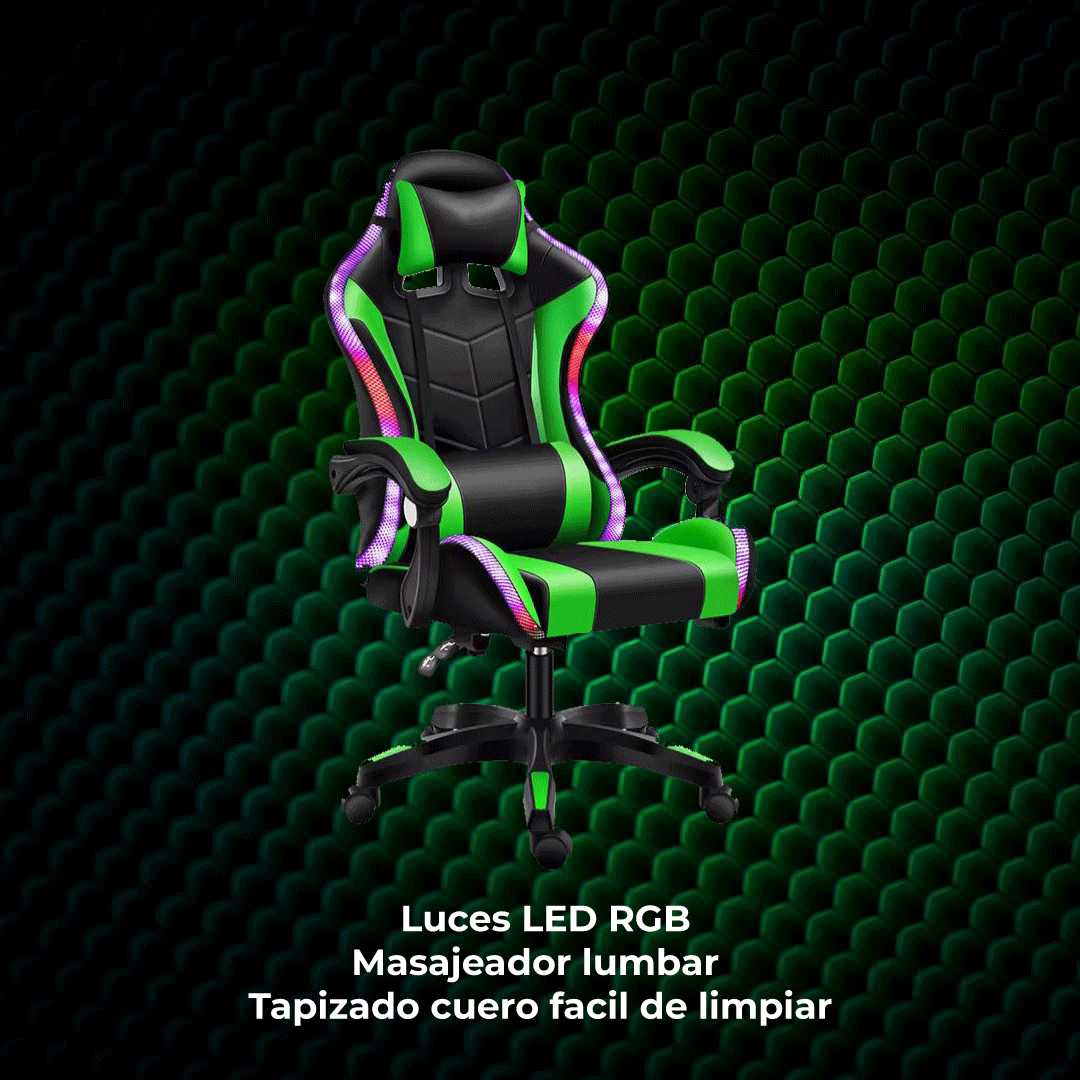 Silla Gamer Verde RGB