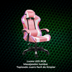 Silla Gamer Rosada RGB